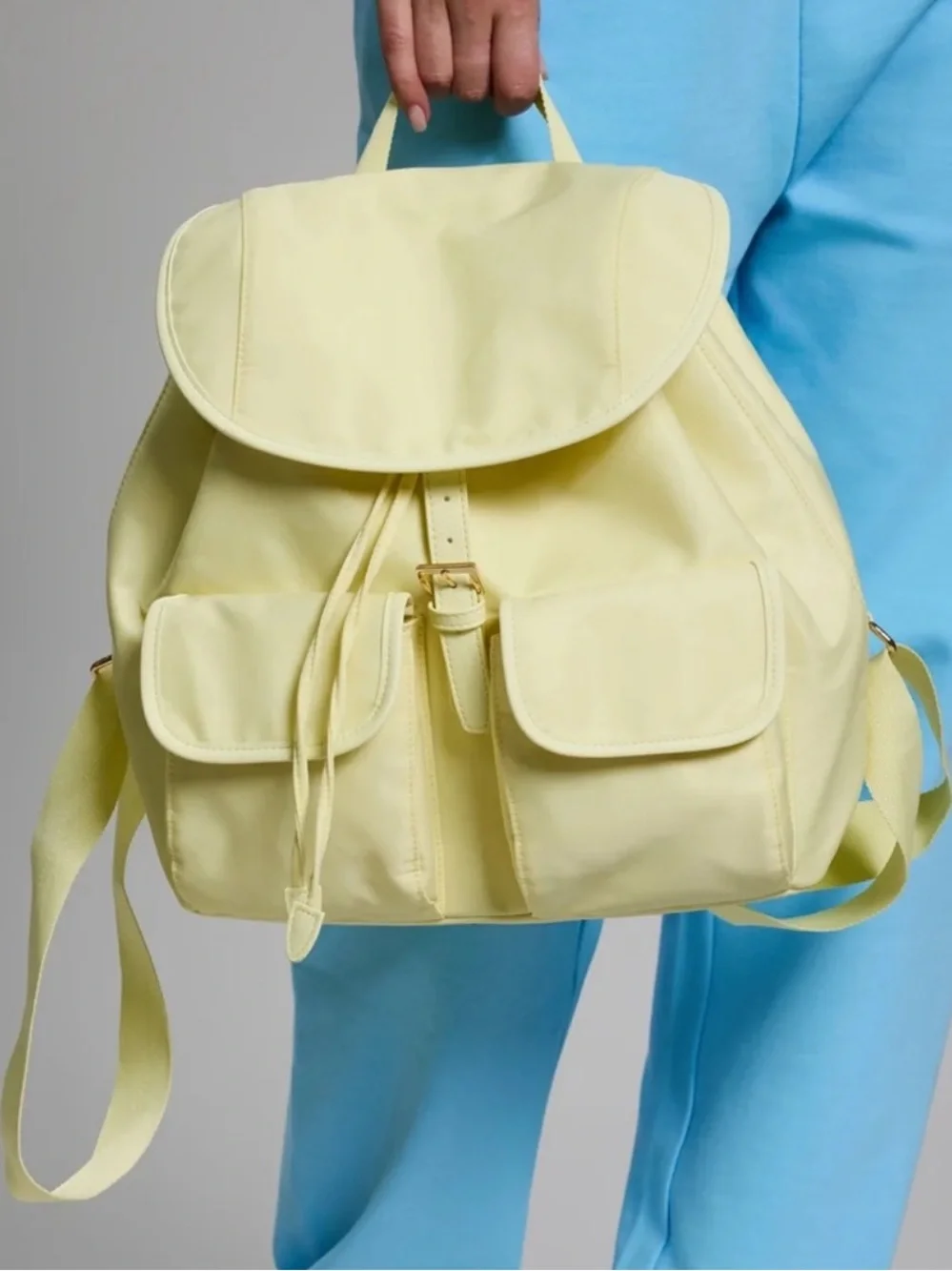 Year of Ours x FFF yellow nylon backpack